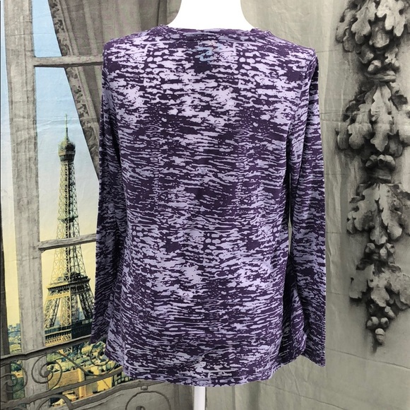 Purple Burnout High-Low Tunic Top Size M - Picture 4 of 5